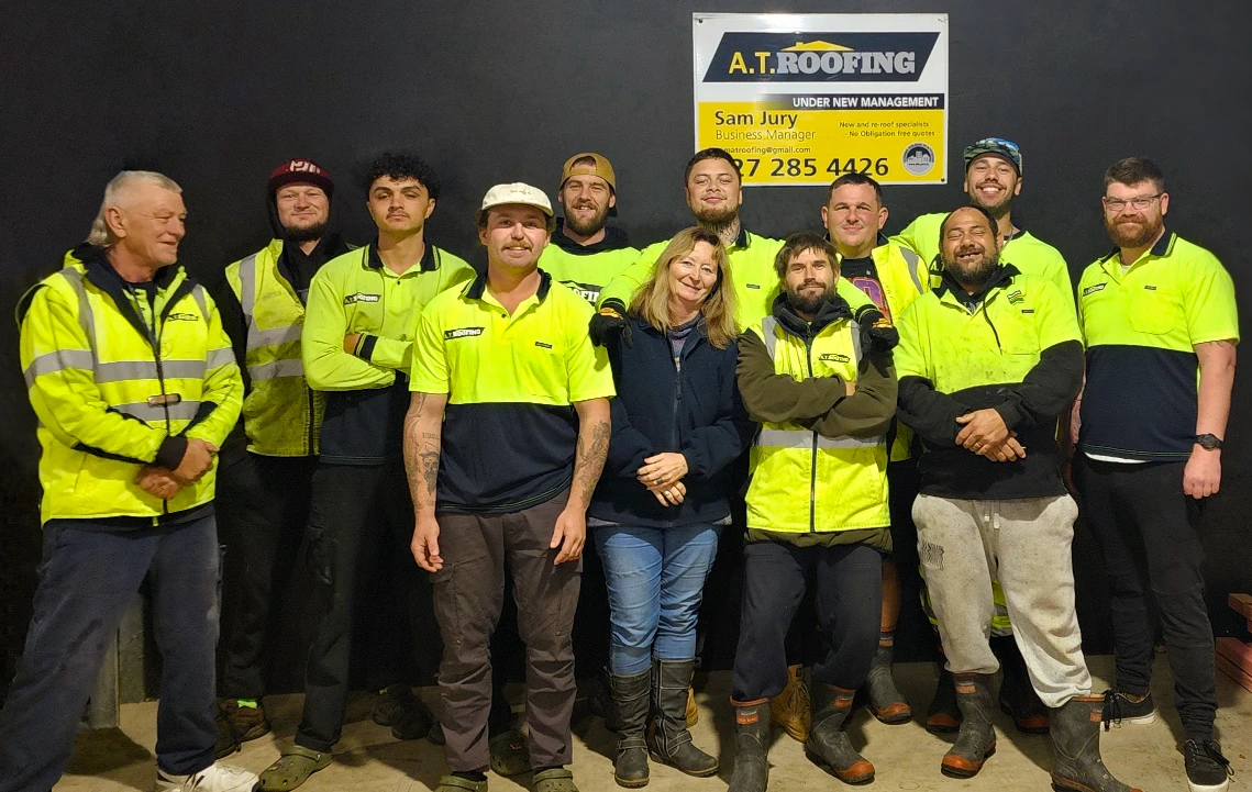 Image of the team at A T Roofing Masterton