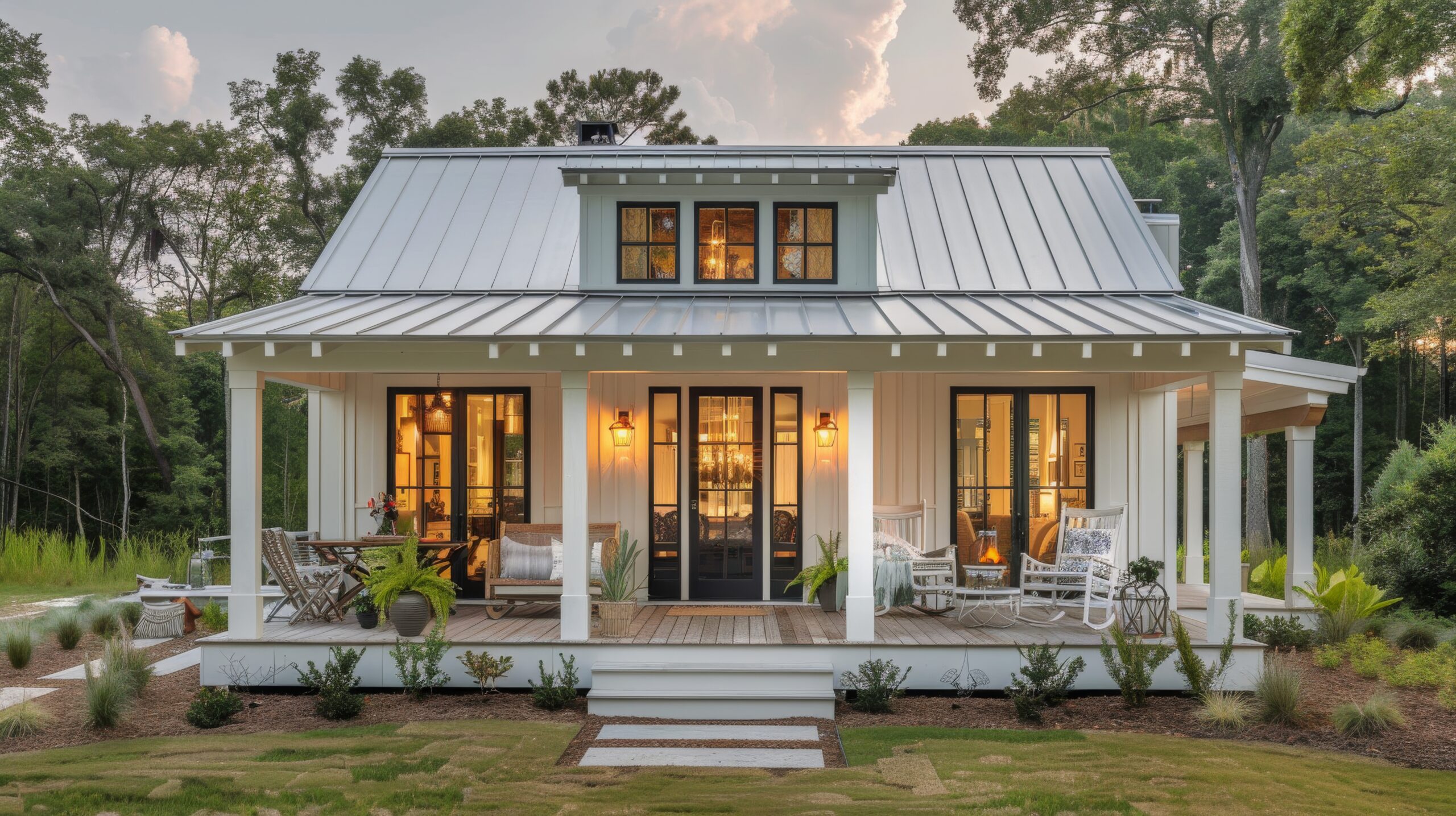 vecteezy ai generated small white house with metal roof 40343984 scaled 1